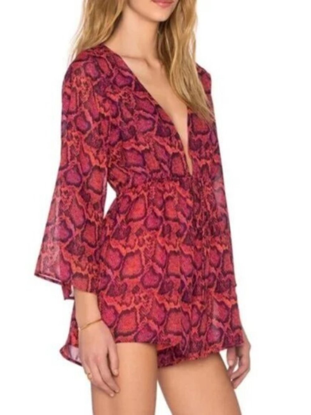 Show Me Your MuMu Roxy Python Romper. - Picture 7 of 7